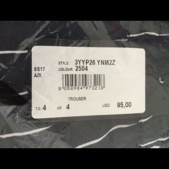 💕 NWT! Ladies Armani Exchange Navy Blue Trousers - Picture 3 of 3